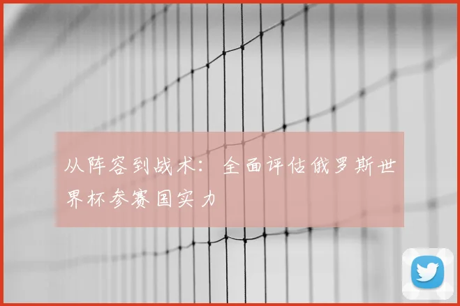 从阵容到战术：全面评估俄罗斯世界杯参赛国实力